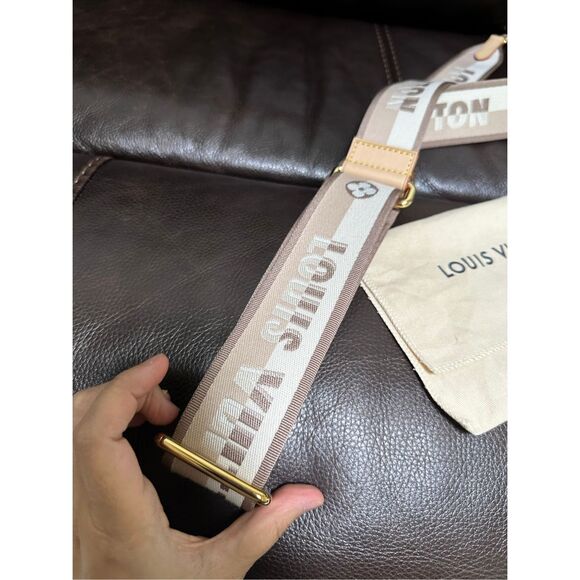 Brand New Louis Vuitton Beige Jacquard Adjustable Strap - Picture 5 of 7